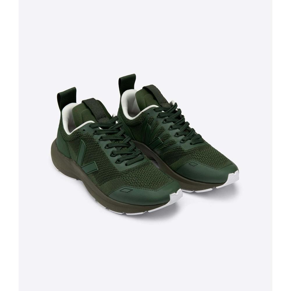 Veja PERFORMANCE V-KNIT VEJA X RICK OWENS Men's Running Shoes Green | NZ 160OKI